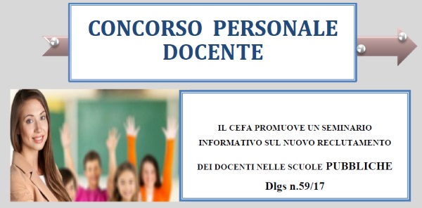 CEFA locandina Seminario sul Concorso per abilitati