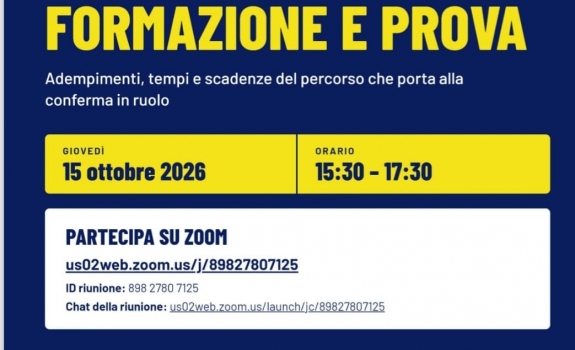INCONTRO DI FORMAZIONE ONLINE - DOCENTI NEOASSUNTI